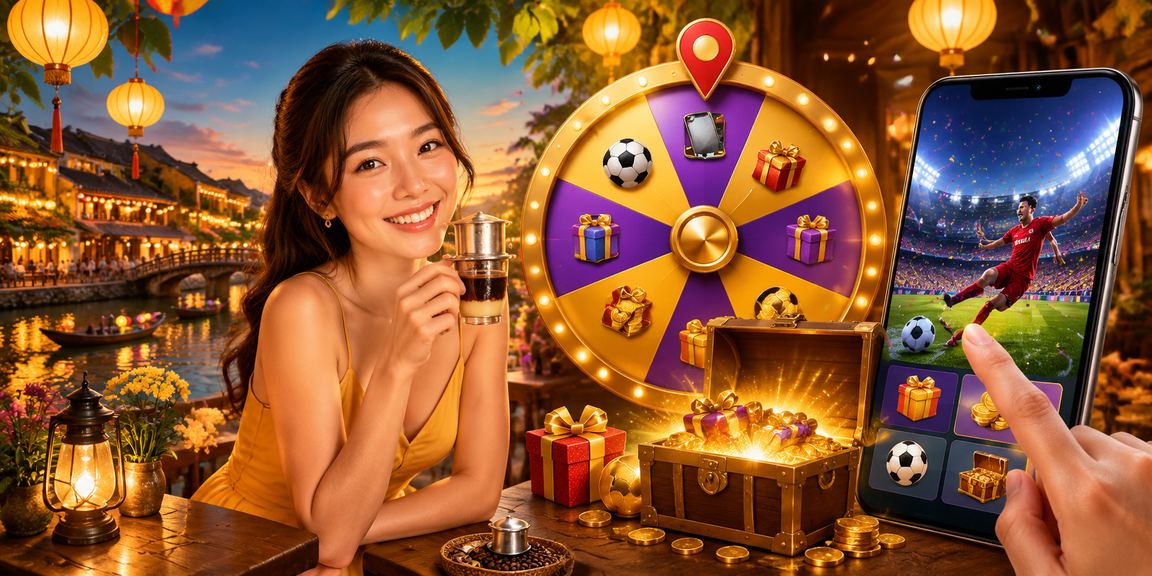 Khách hàng tham gia chương trình quay thưởng may mắn tại Hội An